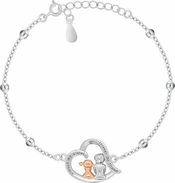 Produktbild Brilio Silver - Silver bicolor bracelet for sister BRC218W