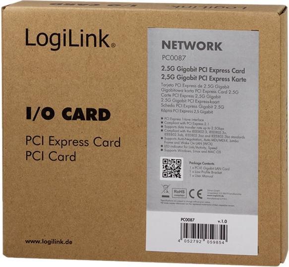 Produktbild LogiLink . RJ-45, PCIe 2.1 (PCI Express 2.1)