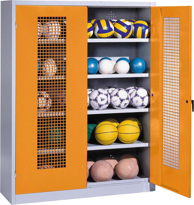 Produktbild C+P Ballschrank (HxBxT: 195x150x50 cm, mit Lochblech-Flügeltüren, Typ 3)