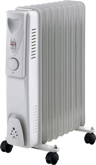 Actual product image Gripo 36596 electric radiator oil radiator 2,000W, with 9 ribs free-standing