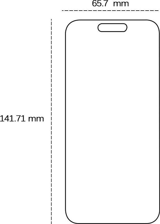 Image du produit OEM Verre trempé 2,5D pour iPhone 16 6,1" (1 pièce(s), Apple iPhone 16)