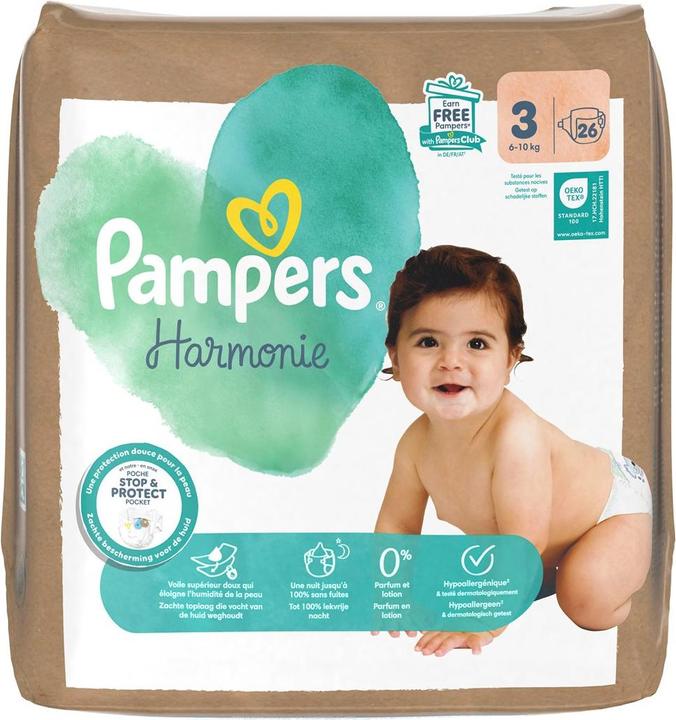 Produktbild Pampers Harmonie (Gr. 3, Tragepack, 26 Stück)