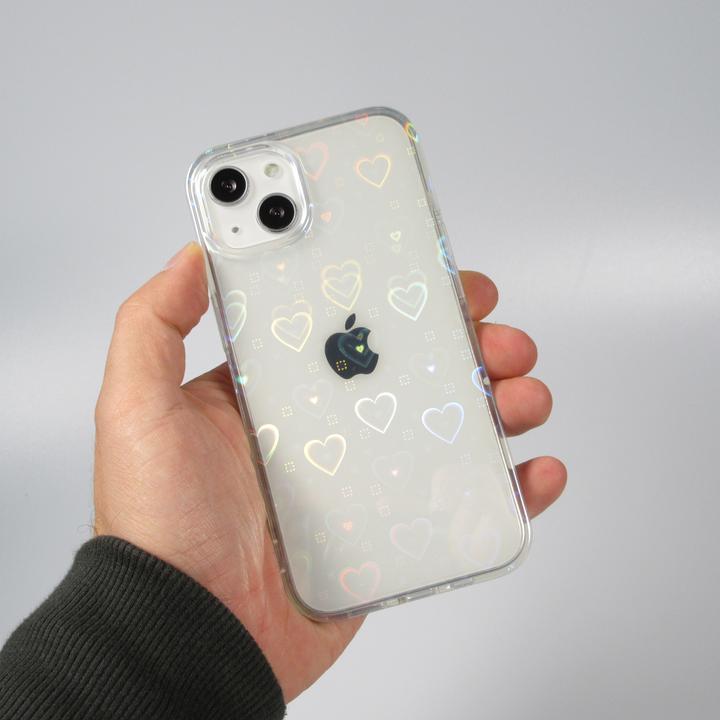 Produktbild PhoneLook Hülle irisierende Herzen Animationseffekt (Apple iPhone 13)