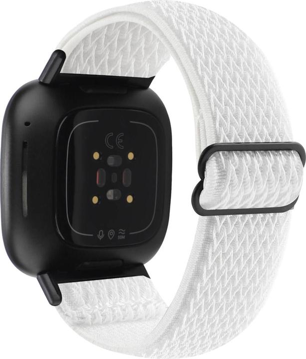 Produktbild Cover-Discount Fitbit Versa 4 / Sense 2 - Nylon Ersatzarmband weiss (Nylon)