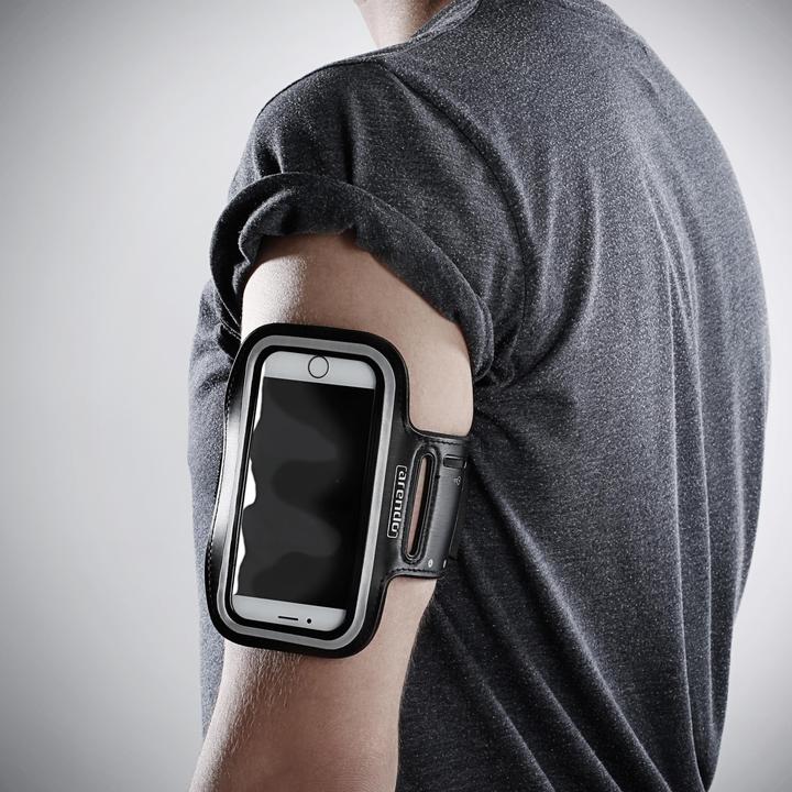 Produktbild Arendo Smartphone Fitness Armband für 4,7" Smartphones, Schlüsselfach, Reflektorstreifen