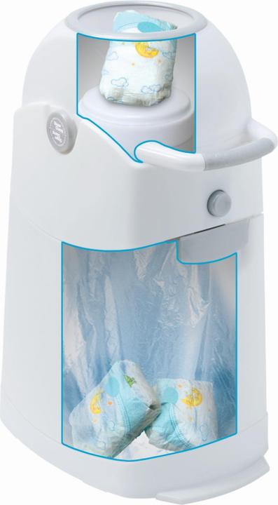 Produktbild Diaper Champ Windeleimer Large 80 l Silber/Weiss