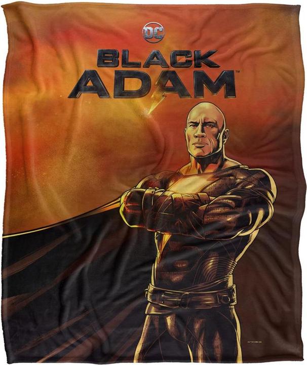 Actual product image Black Adam Pose Blanket (152 x 127 cm)