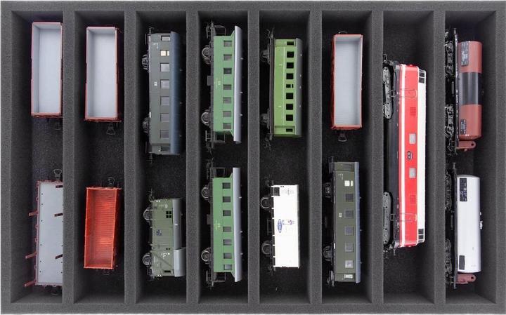 Actual product image Feldherr EB22SET - Euro container for model railways, locomotives and vehicles - 8 bars for H0 gauge - l (Plastic)