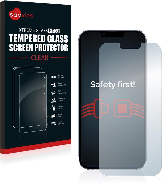Actual product image Savvies Tempered Glass (1 Piece, Apple iPhone 13 Pro Max)