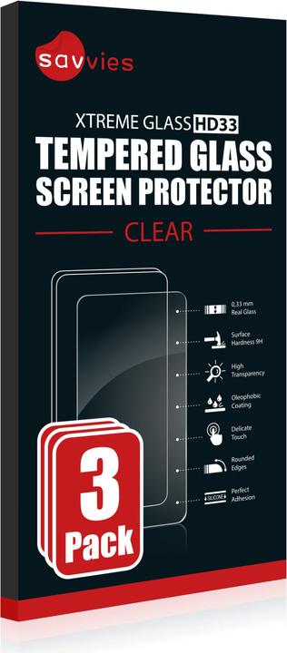 Produktbild Savvies Panzerglas Hartglas Displayschutz (3 Stück, Samsung Galaxy A50)