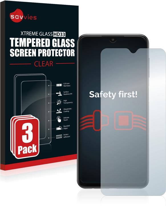 Actual product image Savvies Tempered Glass (3 Piece, Samsung Galaxy A23)