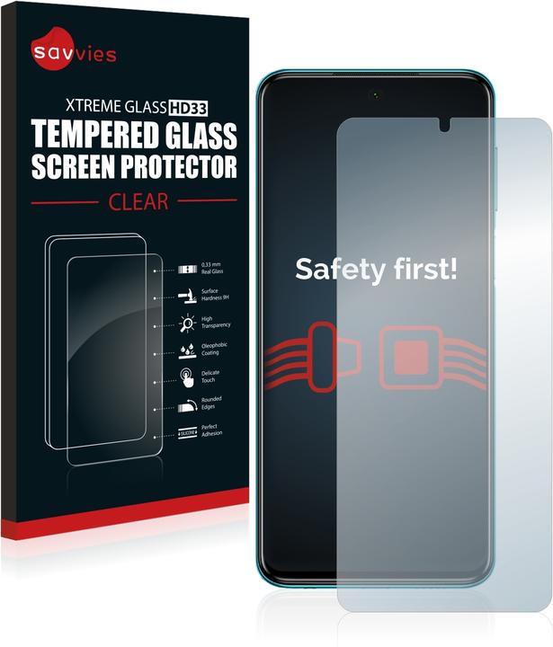 Produktbild Savvies Panzerglas Hartglas Displayschutz (1 Stück, Xiaomi Redmi Note 9 Pro Max)