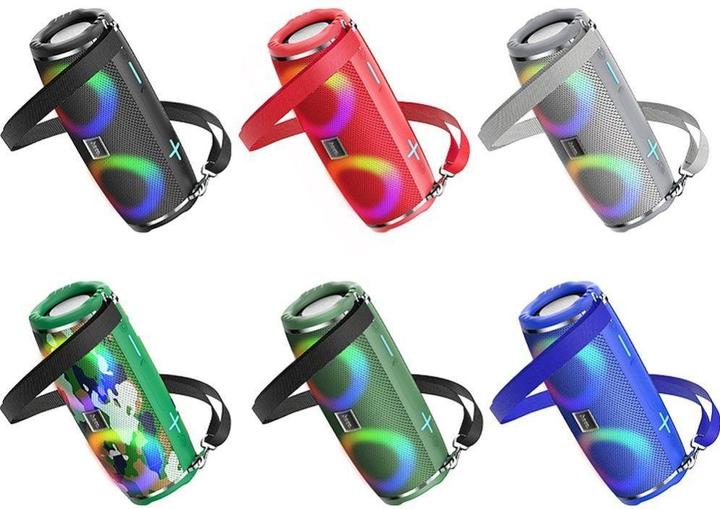 Image du produit Hoco - Wireless Speaker Sports (HC12) - Bluetooth 5.0, Shoulder Strap, 10W - Camouflage Green (2 h, Fonctionnement sur secteur)