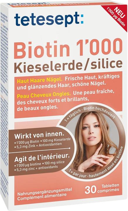 Immagine prodotto Tetesept Biotina 1000 Silice (32 Pezzo/i, Pillole, 56 g)