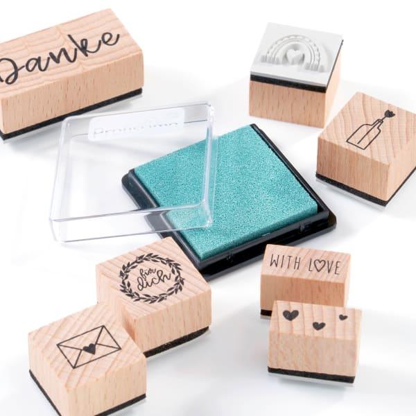 Immagine prodotto dm Profissimo Set di timbri in legno 8 pezzi.