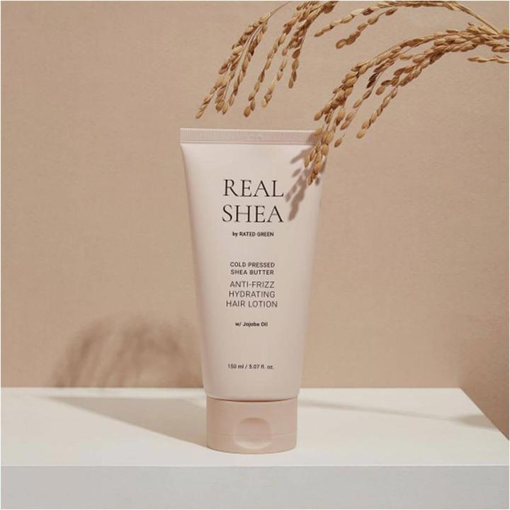 Actual product image Rated Green Real Shea Anti-Frizz Hydrating Hair Lotion (150 ml)