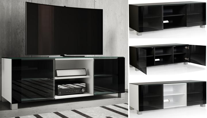 Produktbild VCM Holz TV Lowboard Fernsehschrank Luxala mit Rollen (150 x 45 x 50 cm)