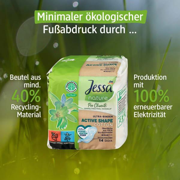 Produktbild dm Jessa Ultra-Binden Nature Active Shape (Damenbinden)
