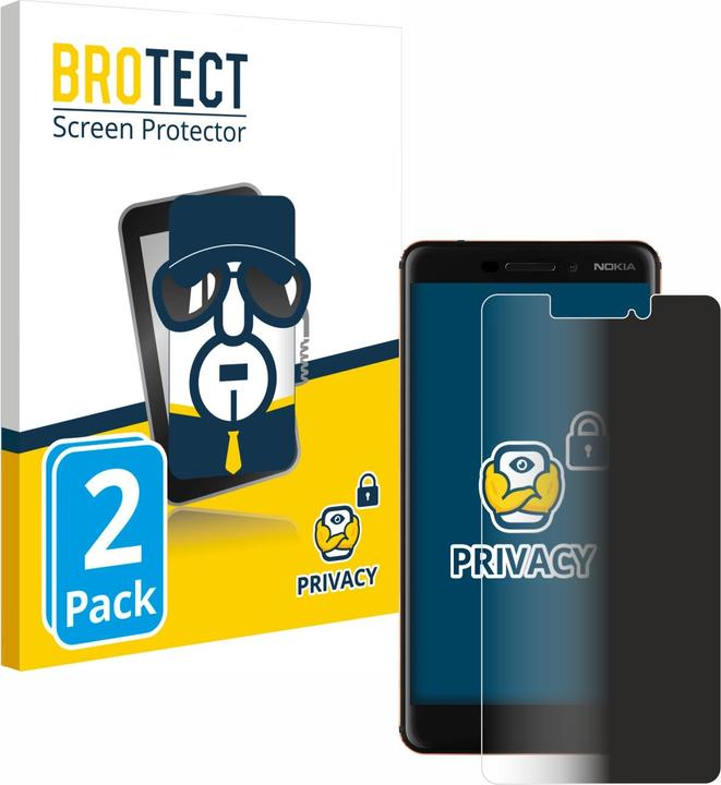 Actual product image BROTECT Anti-spy privacy film Blue light protection film (2 Piece, Nokia 6.1)