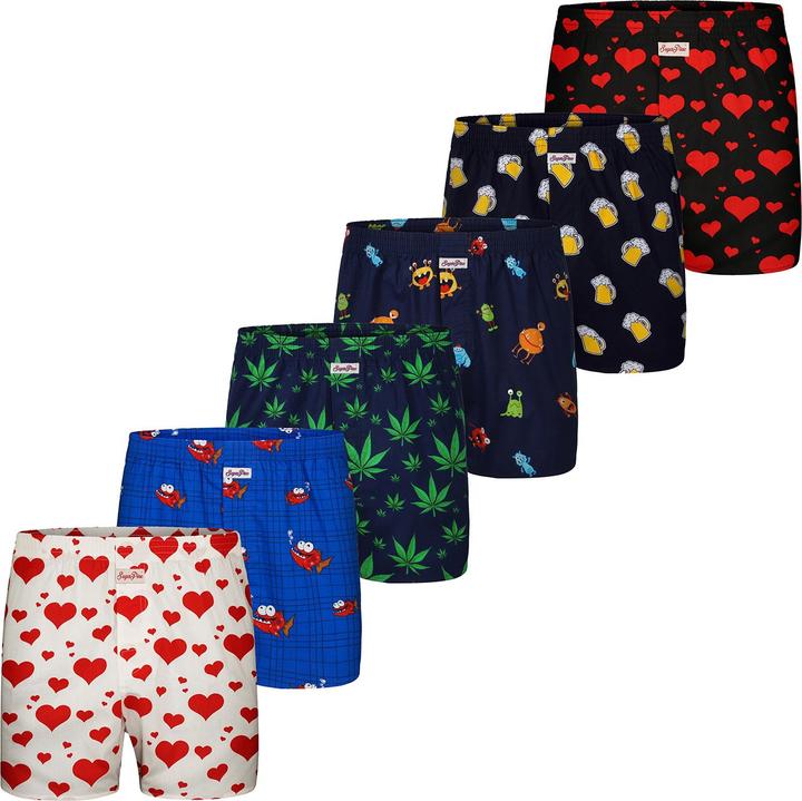 Produktbild Sugar Pine Boxer Motiv Print Mix (M, 6er Pack)