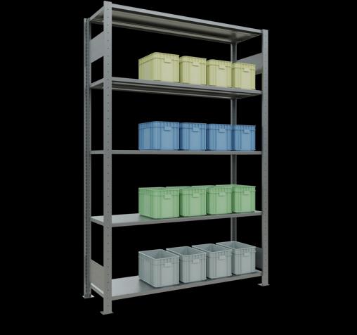 Immagine prodotto Schulte Lagertechnik Sistema di scaffalature di base senza viti MULTIplus150 con ripiani di lunghezza