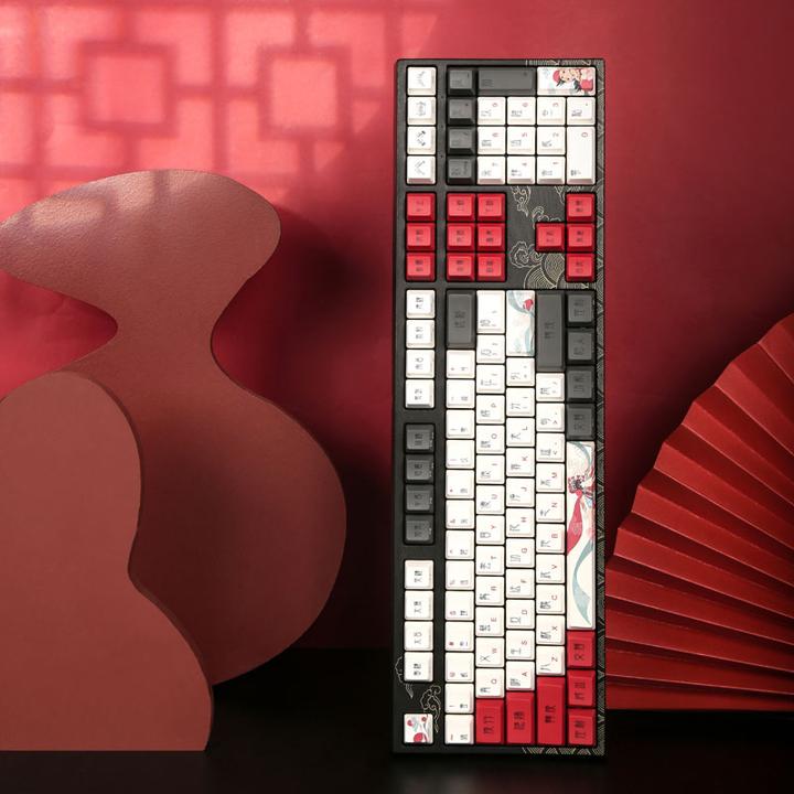 Image du produit Varmilo VEA108 Clavier de jeu Beijing Opera, MX-Brown, LED blanche - Disposition américaine (US, Filaire)
