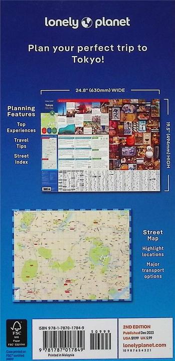 Produktbild Tokyo City Map (Lonely Planet, Englisch)