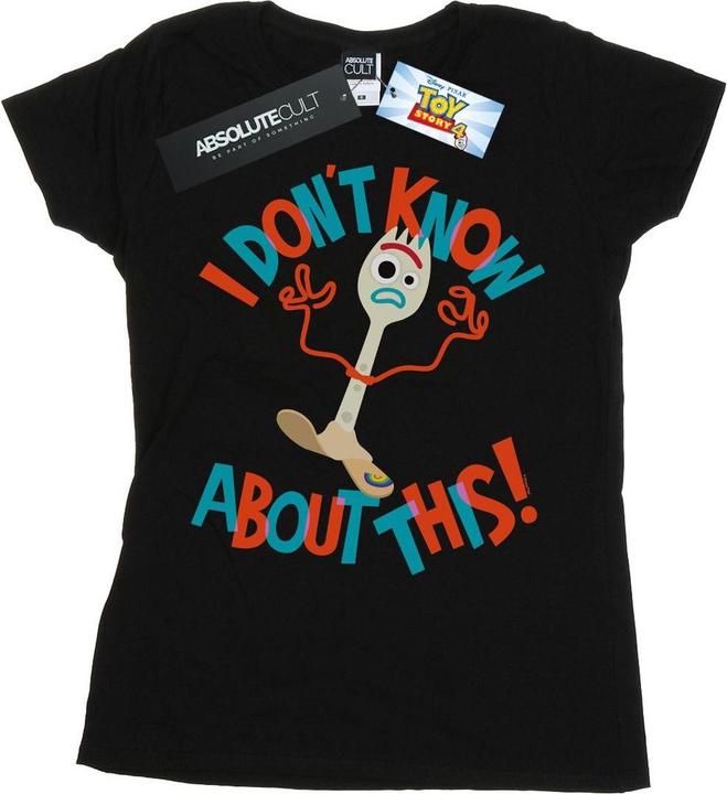 Actual product image Disney Womens/Ladies Toy Story 4 Forky I Dont Know About This Cotton T-Shirt (XXL)
