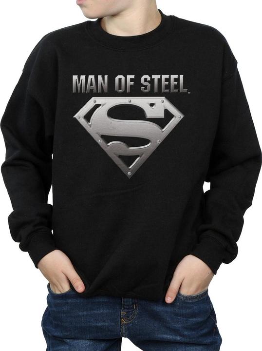 Actual product image Boys Superman Man Of Steel Shield Sweatshirt (140, 146)