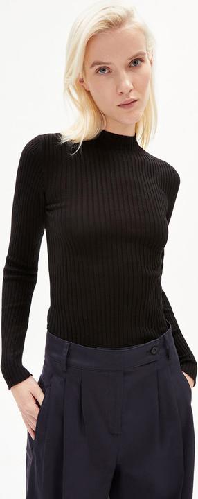 Produktbild Armedangels Alaania Pullover Stand-Up Collar Black (S)