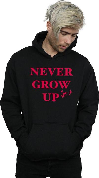 Actual product image Disney Mens Peter Pan Never Grow Up Hoodie (XL)