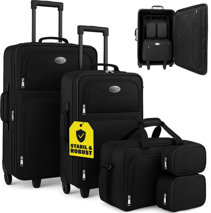 Actual product image Monzana Suitcase set (60 l, Hand luggage (up to 50 litres), M (50 - 90l), L (90 - 115l))
