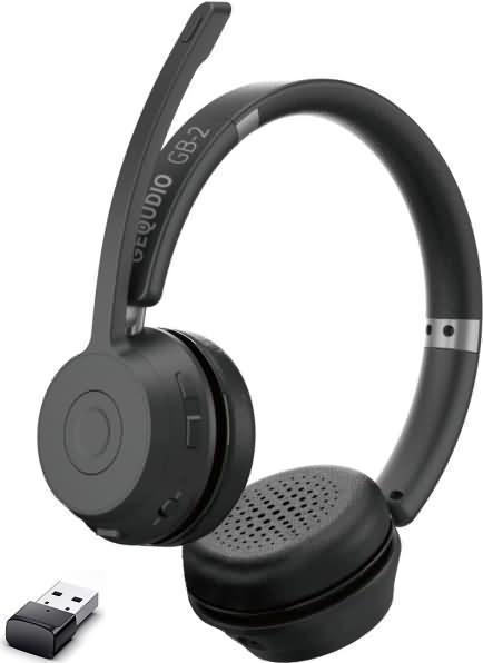 Image du produit Gequdio Casque sans fil Bluetooth GB-2 (sans adaptateur USB) (Sans fil, USB-A)