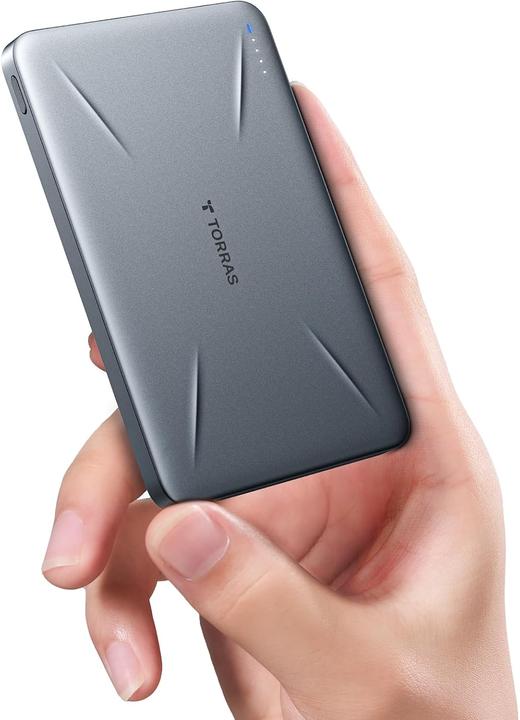 Torras Ultra Slim MagPro - Magnetische Powerbank 5000mAh (5000 mAh)