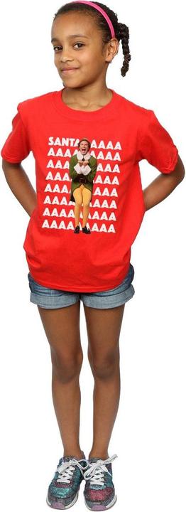 Immagine prodotto Elf Buddy Santa Scream Maglietta Ragazze (140, 146)