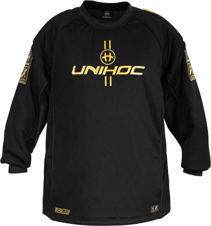 Unihoc Goalie Sweater Alpha EVOLAB schwarz/gold-XL (XL)