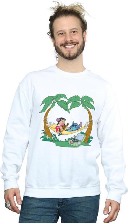 Actual product image Disney Mens Lilo And Stitch Play Some Music Sweatshirt (S)