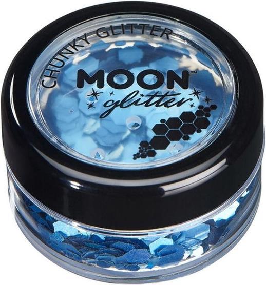 Actual product image Smiffys Moon Glitter Chunky - Blue