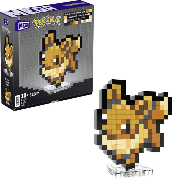 Actual product image MEGA Pokémon Evoli Pixel Art