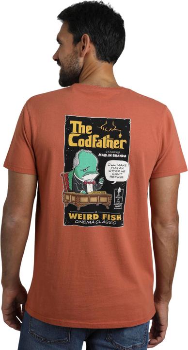 Actual product image Weird Fish Mens Codfather Back Print T-Shirt (3XL)