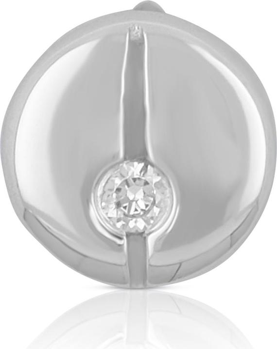 Immagine prodotto Muau Borchie singole in oro bianco 750 Zirconia 6 mm (Oro bianco 750/18 carati)
