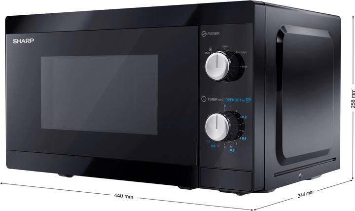 Productafbeelding Sharp YC-MS01E-B magnetron Countertop Solo magnetron Zwart (20 l)