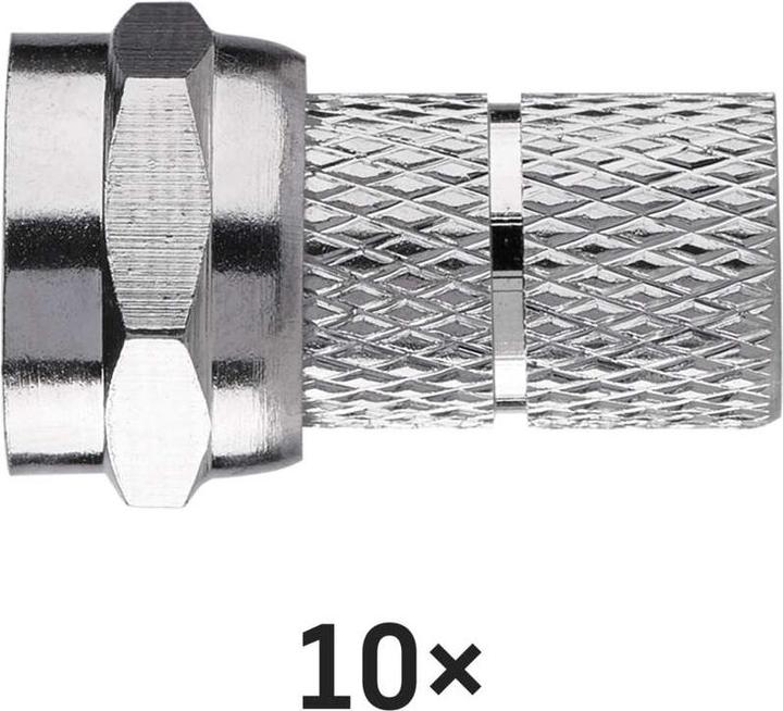 Actual product image Emos Connector F-connector for coaxial cable CB113, 10 pcs.