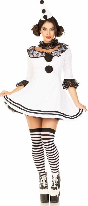 Produktbild Leg Avenue Pierrot Rüschenkleid - Clown Kostüm für Fasching Halloween (S/M)