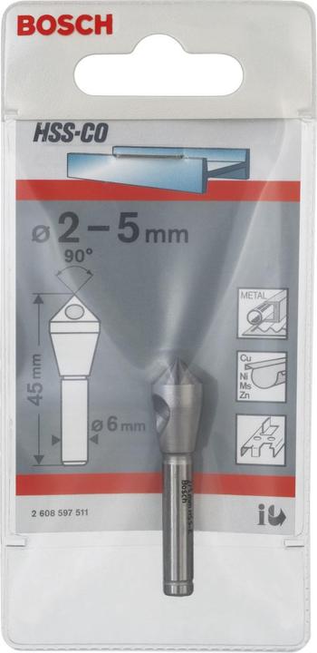 Image du produit Bosch Professional Zubehör Connecteur à trous transversaux 5 mm HSS-E Acce (6 mm)