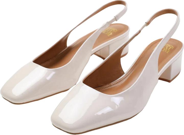 Actual product image Where's That From Womens/Ladies Michigan Patent Leather Sling Back Low Block Heel Sandals (37)