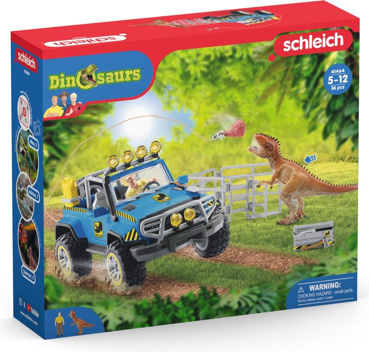 Image du produit Schleich Véhicule tout-terrain avec l'avant-poste de Dino