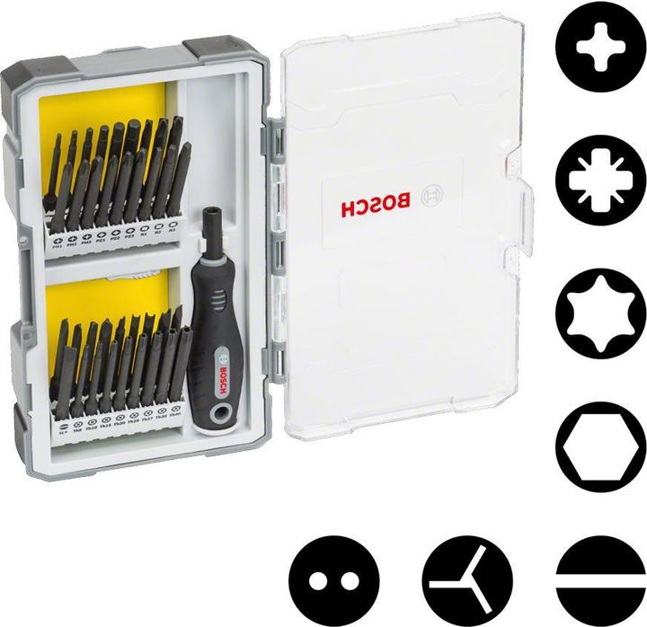 Immagine prodotto Bosch Professional Zubehör Set di bit 37 pezzi Accessori 2 (PH1, SL6, PZ3, SP6, Th40, PH2, PZ2, Th20, Th10, TW1, TW3, EX3, PZ1, PH3)