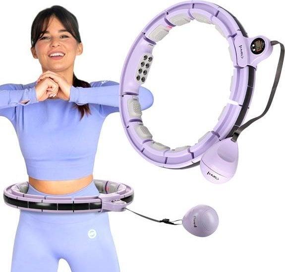 Produktbild HMS Hula Hop HHM13 with magnets weight and counter purple (40 cm, 400 g)