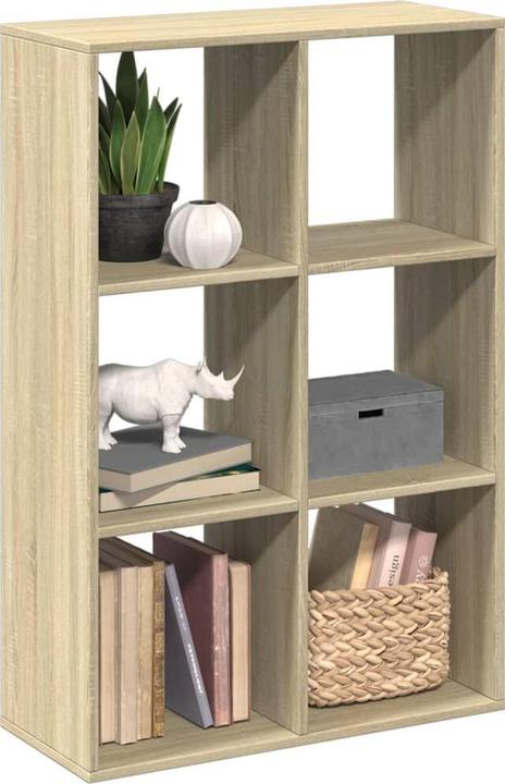 Immagine prodotto VidaXL Divisorio per ambienti Libreria Scaffale in piedi Scaffale per ufficio Scaffale a cubo Rovere Sonoma (69,5 x 29 x 103,5 cm)